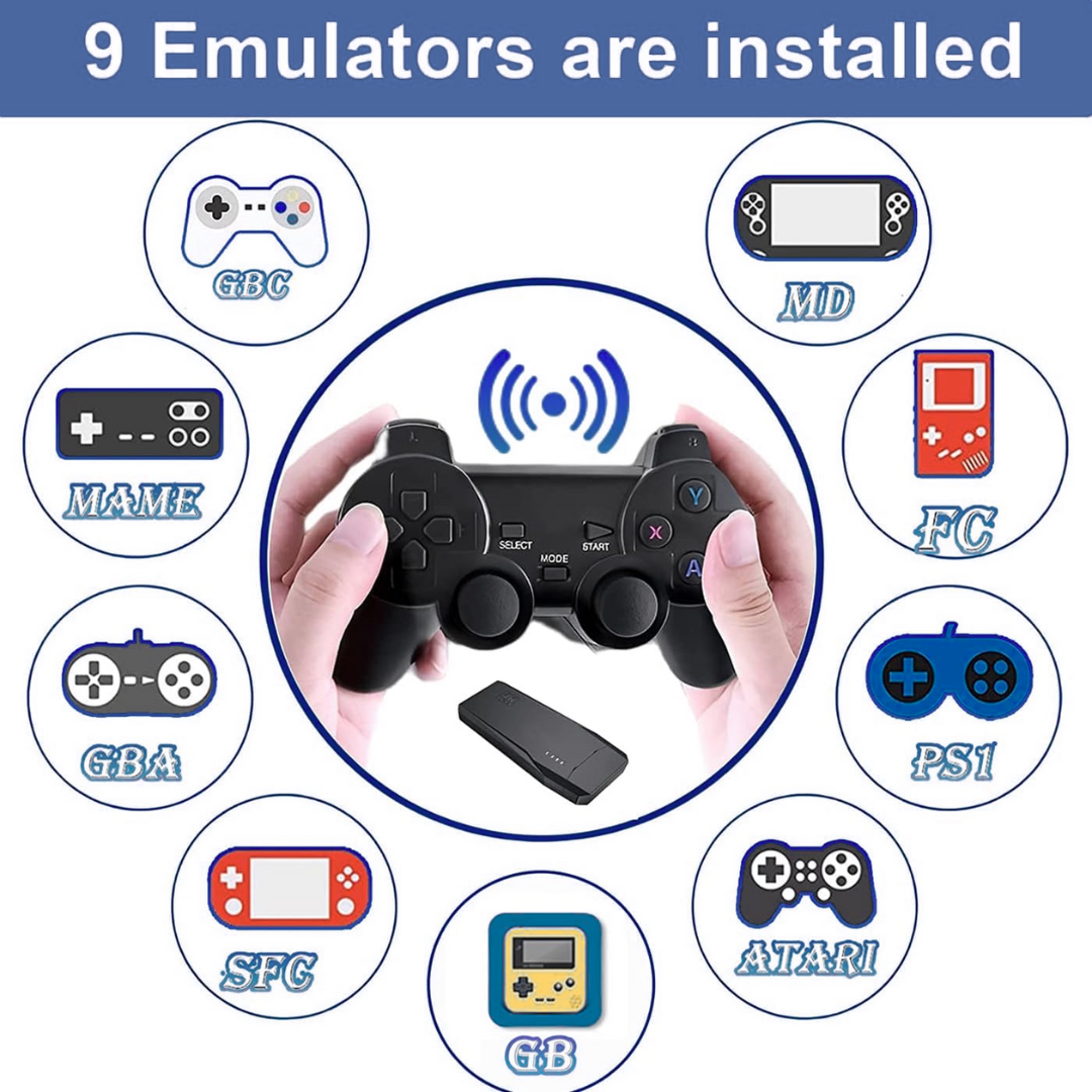 Consola Retro Original Game Stick + 10.000 Juegos Clásicos HDMI