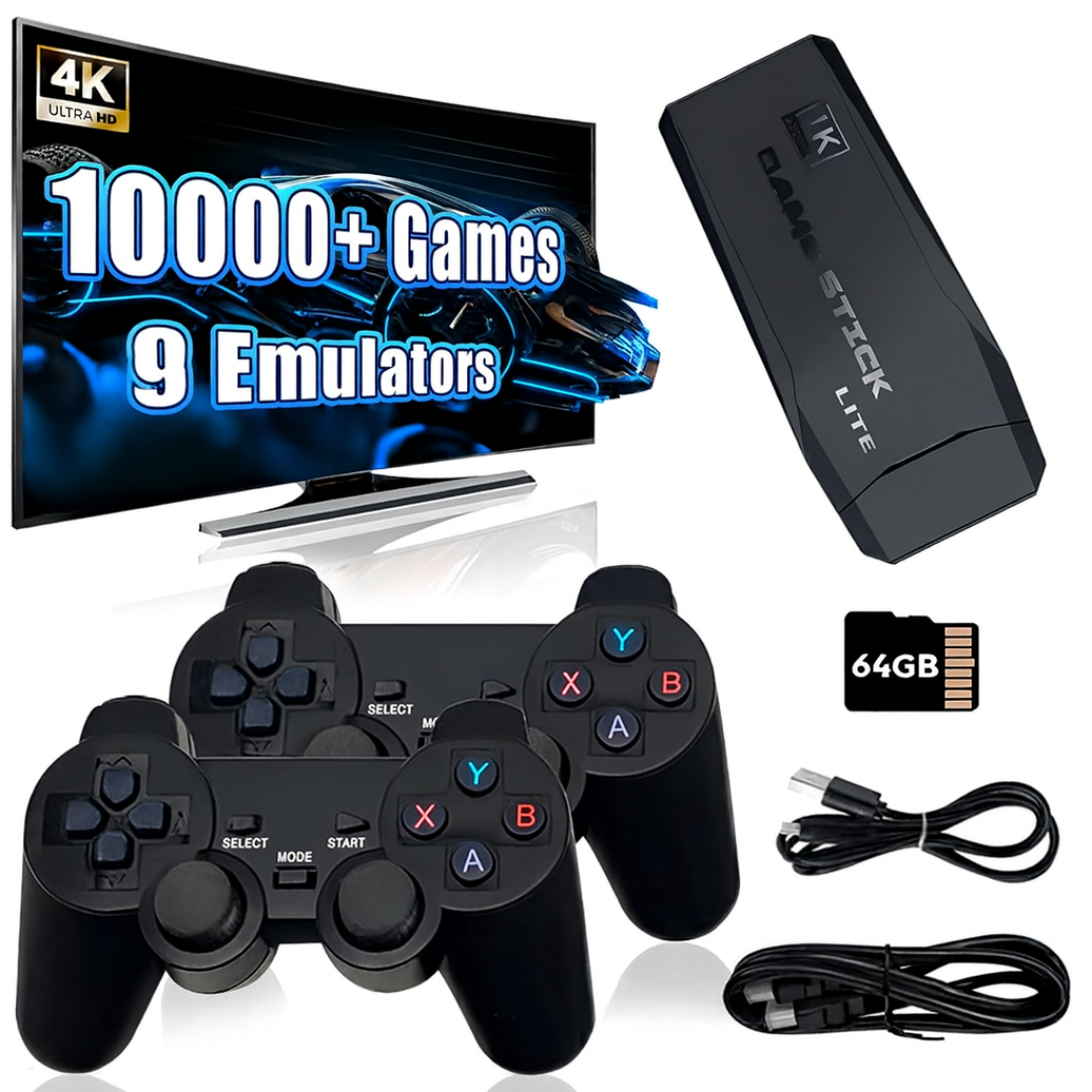 Consola Retro Original Game Stick + 10.000 Juegos Clásicos HDMI